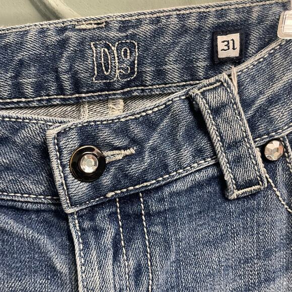 D9 Slick Womens Size 31 Bootcut Jeans Y2K Grunge Casual Classic Distressed Wash - Picture 2 of 7